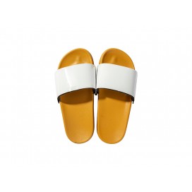 Sublimation BlanksAdult Slippers w/ Sublimation PU Leather (Yellow Sole)(10/pack)